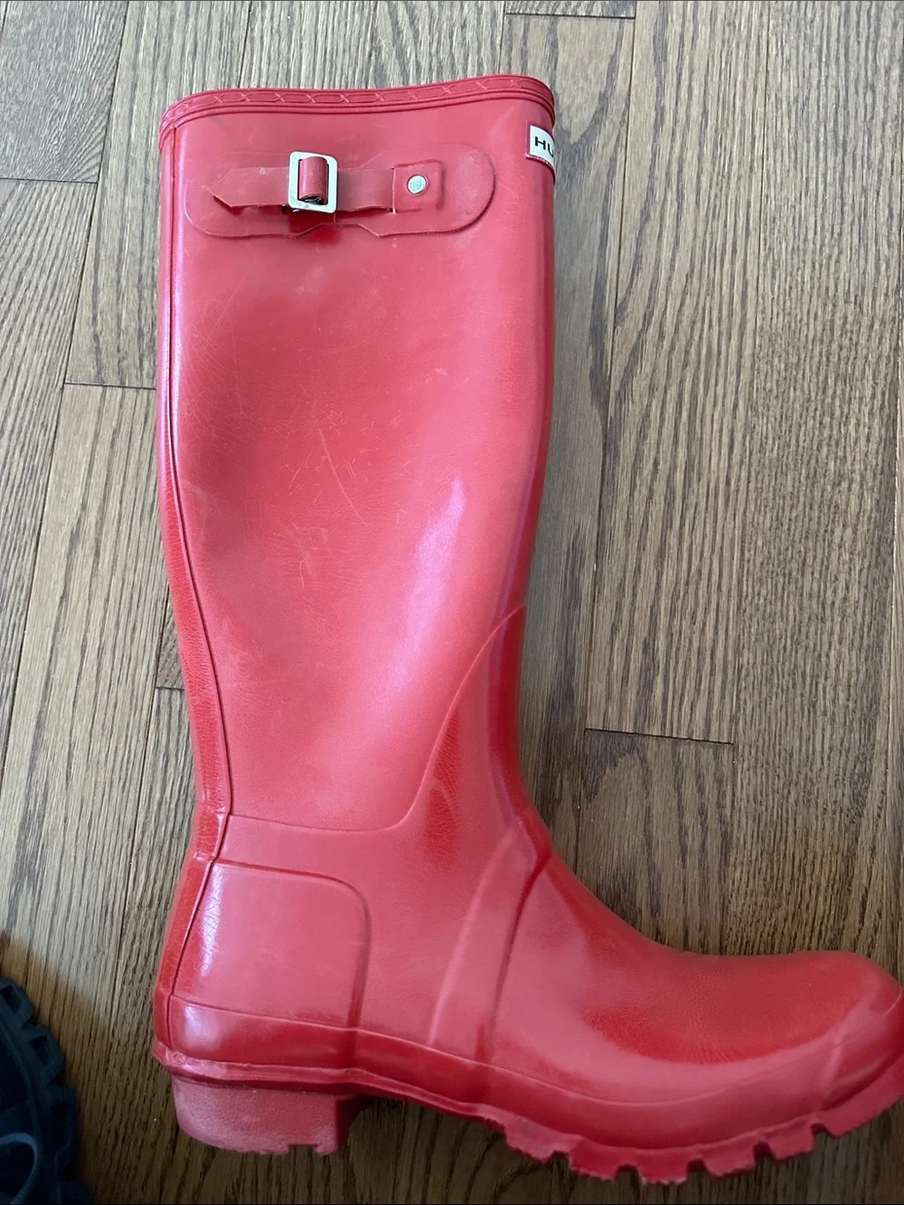 Hunter Red Gloss Tall Rain Boots
